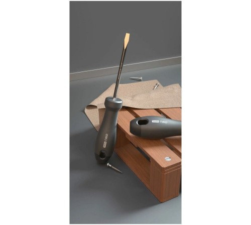 Набор отверток "Home Series Black" Deli HT1004 4шт  SL5x100+SL6x150+PH1x100+PH2x150, эксклюзивный дизайн, рукоятка из высококачественного софттач пластика