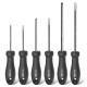 Набор отверток "Home Series Black" Deli HT1006 6шт  SL3x75+SL5x100+SL6x150+PH0x75+PH1x100+PH2x150, эксклюзивный дизайн, рукоятка из высококачественного софттач пластика