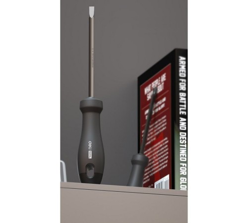Двухсторонняя отвертка "Home Series Black" Deli HT1055  SL5+PH1, длина жала 100мм, эксклюзивный дизайн, рукоятка из высококачественного софттач пластика