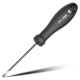 Шлицевая отвёртка "Home Series Black" Deli HT1103 3x75мм Эксклюзивный дизайн, рукоятка из высококачественного софттач пластика