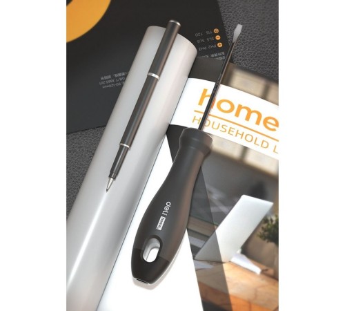 Шлицевая отвёртка "Home Series Black" Deli HT1105 5x100мм Эксклюзивный дизайн, рукоятка из высококачественного софттач пластик Шлицевая отвёртка "Home Series Black" Deli HT1105 5x100мм Эксклюзивный дизайн, рукоятка из высококачественного софттач пластик