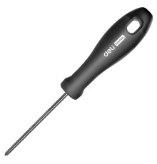 Крестовая отвертка "Home Series Black" Deli HT1203 PH0x75мм  Эксклюзивный дизайн, рукоятка из высококачественного софттач пластика