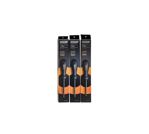 Крестовая отвертка "Home Series Black" Deli HT1205 PH1x100мм  Эксклюзивный дизайн, рукоятка из высококачественного софттач пластика