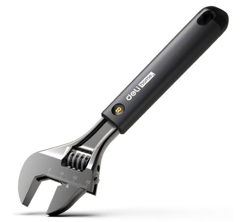 Ключи Deli Разводной ключ «Home Series Black" Deli HT1508 200мм, эксклюзивный дизайн, рукоятка из высококачественного софттач пластика Ключи Deli Разводной ключ «Home Series Black" Deli HT1508 200мм, эксклюзивный дизайн, рукоятка из высококачественного софттач пластика