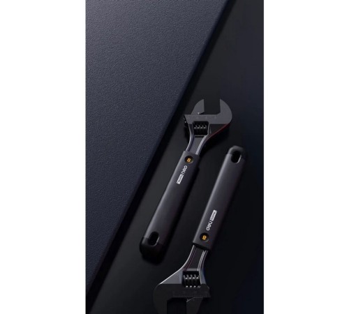 Ключи Deli Разводной ключ «Home Series Black" Deli HT1508 200мм, эксклюзивный дизайн, рукоятка из высококачественного софттач пластика Ключи Deli Разводной ключ «Home Series Black" Deli HT1508 200мм, эксклюзивный дизайн, рукоятка из высококачественного софттач пластика