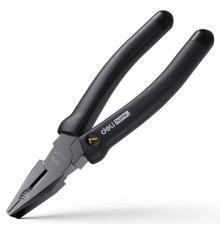 Комбинированные плоскогубцы "Home Series Black" Deli HT2007  180мм, эксклюзивный дизайн, рукоятка из высококачественного софттач пластика