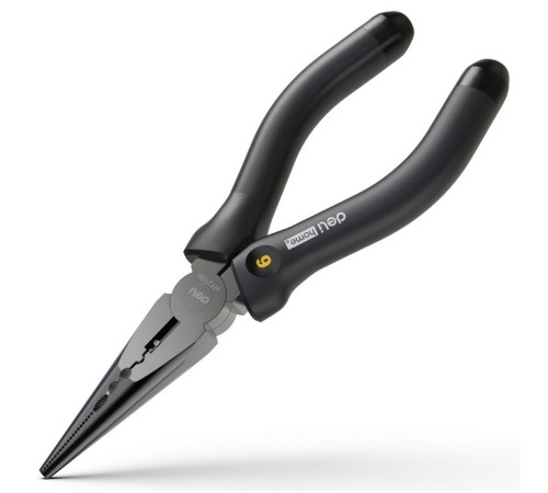 Удлиненные плоскогубцы "Home Series Black" Deli HT2106  160мм, эксклюзивный дизайн, рукоятка из высококачественного софттач пластика