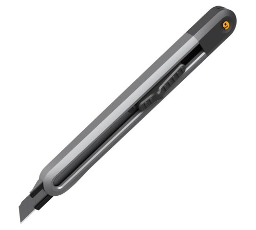 Нож Deli Технический нож "Home Series Black" Deli HT4009 ширина лезвия 9мм, эксклюзивный дизайн, корпус из высококачественного софттач пластика Нож Deli Технический нож "Home Series Black" Deli HT4009 ширина лезвия 9мм, эксклюзивный дизайн, корпус из высококачественного софттач пластика