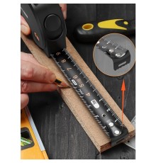 Измерительный и разметочный инструмент Рулетка Deli Home Series BlackHT8316 3м х 16мм, эксклюзивный дизайн, корпус - высококачественный софттач пластик