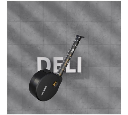 Измерительный и разметочный инструмент Рулетка Deli Home Series BlackHT8316 3м х 16мм, эксклюзивный дизайн, корпус - высококачественный софттач пластик Измерительный и разметочный инструмент Рулетка Deli Home Series BlackHT8316 3м х 16мм, эксклюзивный дизайн, корпус - высококачественный софттач пластик