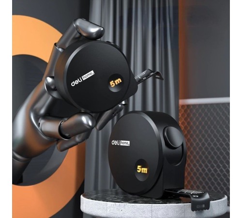 Измерительный и разметочный инструмент Deli Рулетка Home Series Black HT8519 5м х 19мм, эксклюзивный дизайн, корпус - высококачественный софттач пластик Измерительный и разметочный инструмент Deli Рулетка Home Series Black HT8519 5м х 19мм, эксклюзивный дизайн, корпус - высококачественный софттач пластик