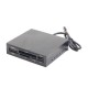 Картридер внутренний 3.5" Gembird FDI2-ALLIN1-02-B черный, USB2.0+6 разъемов для карт памяти" (SD/SDHC, T-Flash, XD, MS, M2, CF), коробка (083911) {60}