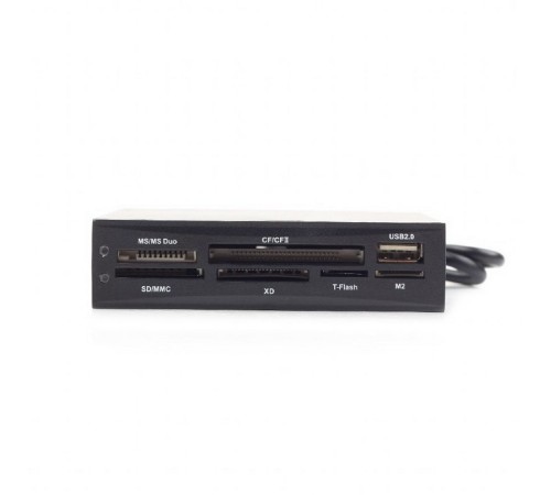 Картридер внутренний 3.5" Gembird FDI2-ALLIN1-02-B черный, USB2.0+6 разъемов для карт памяти" (SD/SDHC, T-Flash, XD, MS, M2, CF), коробка (083911) {60} Картридер внутренний 3.5" Gembird FDI2-ALLIN1-02-B черный, USB2.0+6 разъемов для карт памяти" (SD/SDHC, T-Flash, XD, MS, M2, CF), коробка (083911) {60}