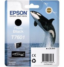 Картридж струйный Epson T7601 C13T76014010 фото черный (25.9мл) для Epson SureColor SC-P600