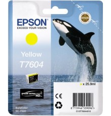 Картридж струйный Epson T7604 C13T76044010 желтый (2100стр.) (25.9мл) для Epson SureColor SC-P600