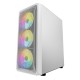 Powercase CMIZW-L4 Mistral Z4 White, Tempered Glass, Mesh, 4x 120mm 5-color LED fan, белый, ATX