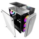 Powercase CMIZW-L4 Mistral Z4 White, Tempered Glass, Mesh, 4x 120mm 5-color LED fan, белый, ATX