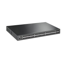 TP-Link JetStream 48-портовый гигабитный управляемый коммутатор PoE+ уровня 2+ с четырьмя слотами SFP+ 10 Гбит/с (TL-SG3452XP)