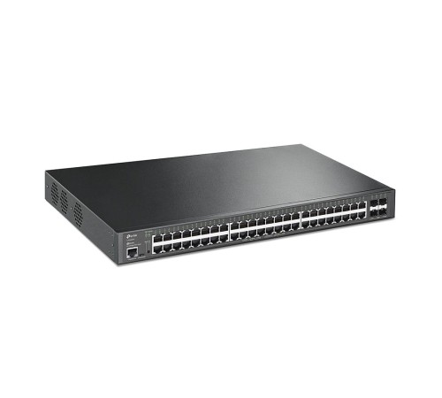 TP-Link JetStream 48-портовый гигабитный управляемый коммутатор PoE+ уровня 2+ с четырьмя слотами SFP+ 10 Гбит/с (TL-SG3452XP)