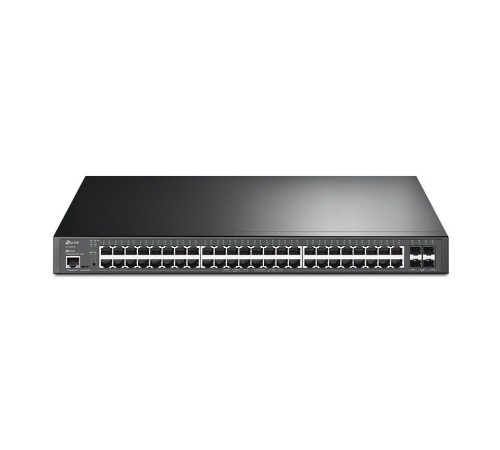 TP-Link JetStream 48-портовый гигабитный управляемый коммутатор PoE+ уровня 2+ с четырьмя слотами SFP+ 10 Гбит/с (TL-SG3452XP)