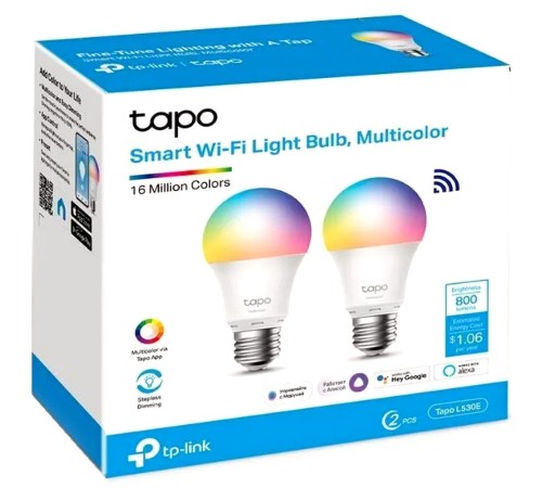 Tapo L530E(2-pack) Умная многоцветная Wi-Fi лампа, 2 шт. Tapo L530E(2-pack) Умная многоцветная Wi-Fi лампа, 2 шт.