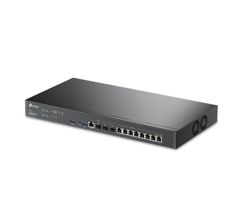 TP-Link SafeStream™ гигабитный мульти-WAN VPN-роутер, 2 порта SFP+ 10 Гбит/с (1 порт WAN, 1 порт WAN/LAN), 1 гигабитный SFP-порт WAN/LAN, 8 гигабитных портов WAN/LAN RJ45, 2 порта USB (ER8411)