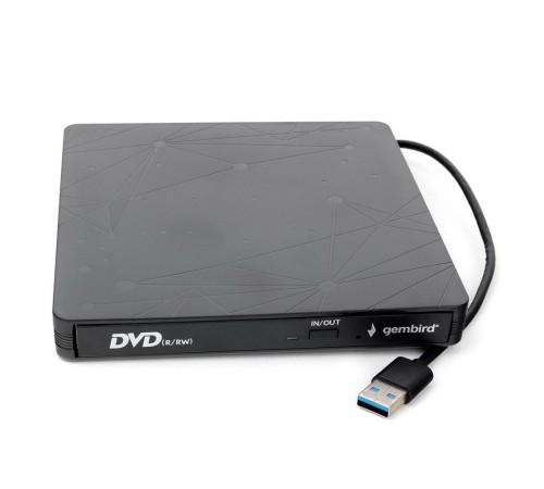 Внешний DVD-привод Gembird DVD-USB-03 USB 3.0 пластик, черный (DVD-USB-03) (271651) {20}