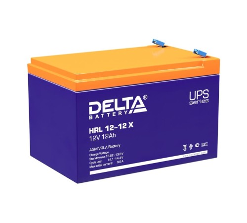 Delta HRL 12-12 X (12А\ч, 12В) свинцово- кислотный  аккумулятор