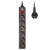 Сетевой фильтр Buro 600SH-3-B 3м (6 розеток) черный (коробка)