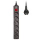 Сетевой фильтр Buro 600SH-3-B 3м (6 розеток) черный (коробка)