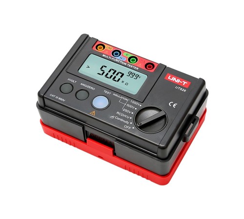 Измерители сопротивления UNI-T Измеритель сопротивления заземления и изоляции UT526 , заземление и изоляция, до 1000В, до 500МОм