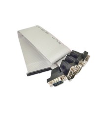 Кабель Advantech 1700000447 F Кабель на 4 порта СОМ RS-232, ПВХ, IDC 40P-2.0 - 4xRS-232 D-SUB 9P (M), изоляция 5 В Advantech F Cable IDE#2 40P-2.0/D-SUB 9P(M)*4 45cm