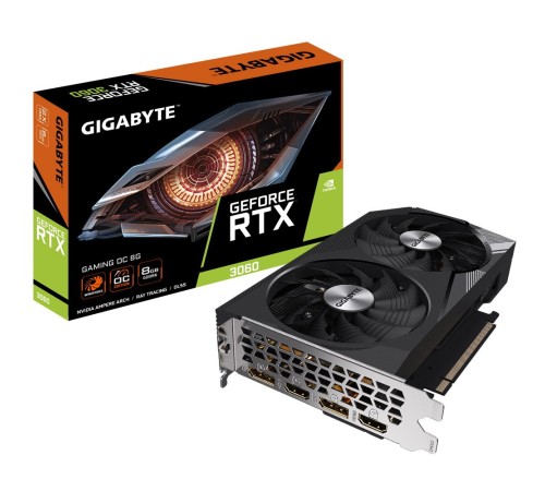 Видеокарта Gigabyte Gaming nVidia RTX 3060 8192 15000 128 RTL [GV-N3060GAMING OC-8GD]