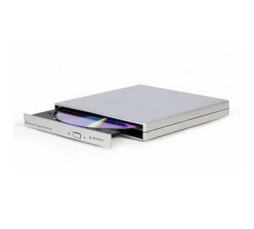 Внешний DVD-привод Gembird DVD-USB-02-SV  с интерфейсом USB 2.0 пластик, серебро (115681)