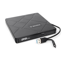 Внешний DVD-привод Gembird DVD-USB-04 USB 3.0 со встроенным кардридером и хабом пластик, черный (271668)