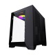 Корпус Powercase Vision Micro, Black, Tempered Glass, 4х 120mm 5-color fan, чёрный, mATX  (CVBM-L4) (CVBM-L4) (202896)
