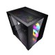 Корпус Powercase Vision Micro, Black, Tempered Glass, 4х 120mm 5-color fan, чёрный, mATX  (CVBM-L4) (CVBM-L4) (202896)