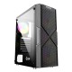 Корпус Powercase Mistral T4B, Tempered Glass, 4x 120mm 5-color fan, чёрный, ATX  (CMITB-L4) (CMITB-L4) (202926)