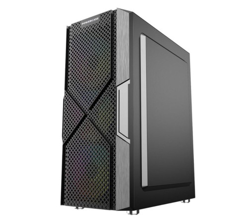 Корпус Powercase Mistral T4B, Tempered Glass, 4x 120mm 5-color fan, чёрный, ATX  (CMITB-L4) (CMITB-L4) (202926)