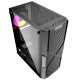 Корпус Powercase Mistral T4B, Tempered Glass, 4x 120mm 5-color fan, чёрный, ATX  (CMITB-L4) (CMITB-L4) (202926)
