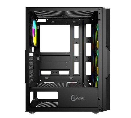 Корпус Powercase Mistral T4B, Tempered Glass, 4x 120mm 5-color fan, чёрный, ATX  (CMITB-L4) (CMITB-L4) (202926)