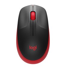 Мышь Logitech M190 красный/черный оптическая (1000dpi) беспроводная USB (2but)