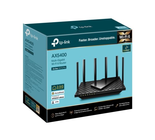 Archer AX72 Pro AX5400 Двухдиапазонный роутер Wi-Fi 6