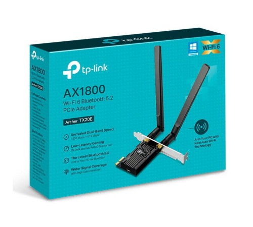 Archer TX20E AX1800 Dual Band Wi-Fi 6 Bluetooth PCI Express Adapter