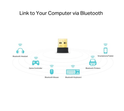 Archer T2UB Nano AC600 Ультракомпактный двухдиапазонный Wi-Fi USB-адаптер Bluetooth 4.2