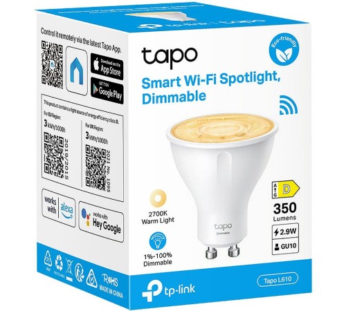 Tapo L610 Умный диммируемый Wi-Fi светильник