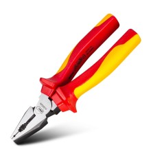 Диэлектрические комбинированные плоскогубцы Deli DL512006  160мм, сталь Cr-V, сертификат VDE для работ под напряжением до 1000 В