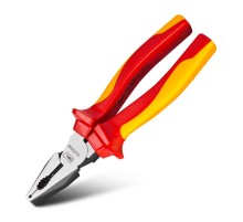 Диэлектрические комбинированные плоскогубцы Deli DL512008  200мм, сталь Cr-V, сертификат VDE для работ под напряжением до 1000 В