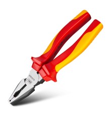 Диэлектрические комбинированные плоскогубцы Deli DL512008  200мм, сталь Cr-V, сертификат VDE для работ под напряжением до 1000 В