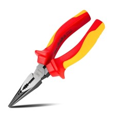 Диэлектрические удлиненные плоскогубцы Deli DL512106 160мм, сталь Cr-V, сертификат VDE для работ под напряжением до 1000 В